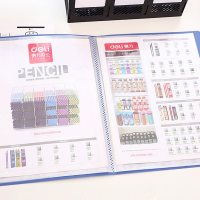 得力(deli)资料册10页 5册 文件夹插页袋A4多层分页透明卷子夹活页办公用品 蓝色