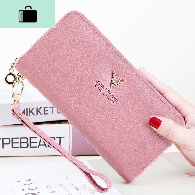 2020新款女士钱包长款拉链手拿包大容量可放手机荔枝纹学生手包女NEW LAKE图片