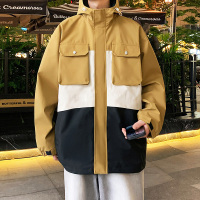 狮臣SHICHEN 2023年秋季新款男士夹克衫男士韩版休闲宽松工装外套连帽夹克外套男青少年时尚百搭男装