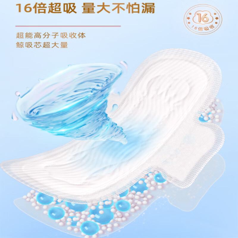 七度空间少女纯棉柔超薄日用2包共10片装2QSC6105高清大图