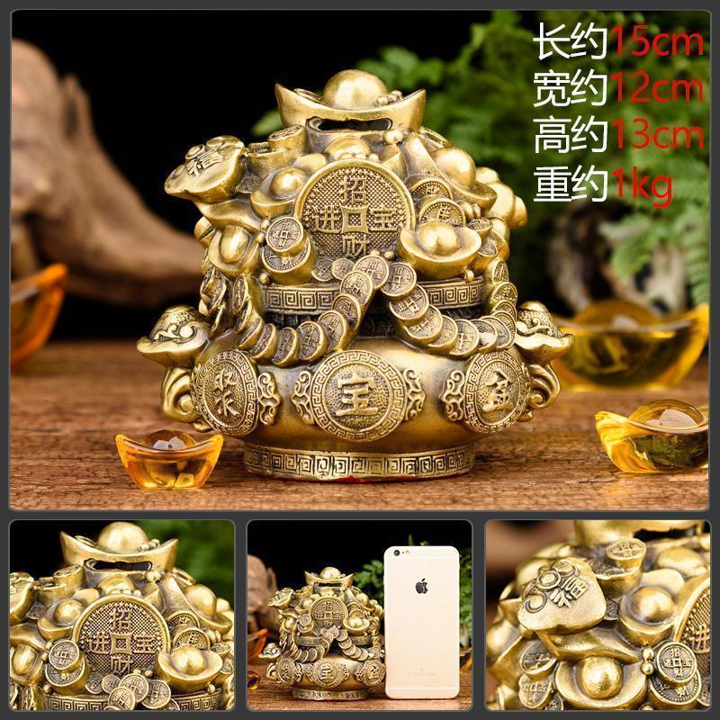 家柏饰(CORATED)铜 存钱罐办公室桌面摆件金元宝高清大图