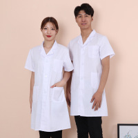 【规格：2件装 M/L/XL/XXL 尺码可留言备注】医护服装短袖 白大褂医生服男女夏 护士服短袖韩版修身美容院工作服