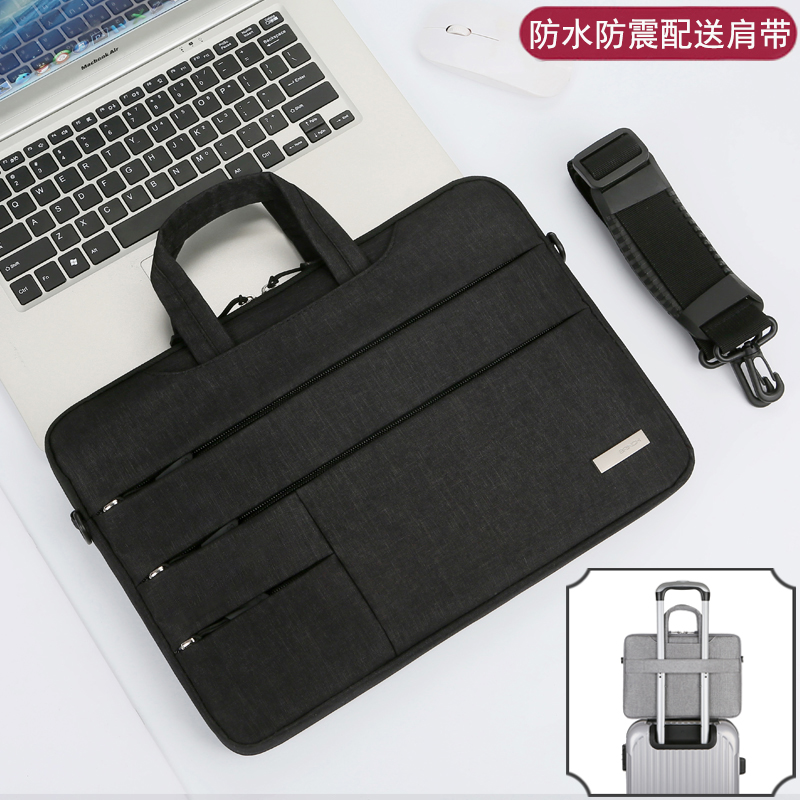 手提笔记本电脑包男女适用联想小新air14华为matebook13.3苹果macbook华硕戴尔小米pro15.6单肩