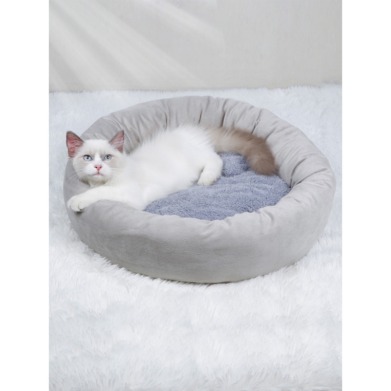 蛋挞猫窝猫屋四季通用宠物夏季保暖狗窝猫咪用品夏天凉席猫床加厚高清大图