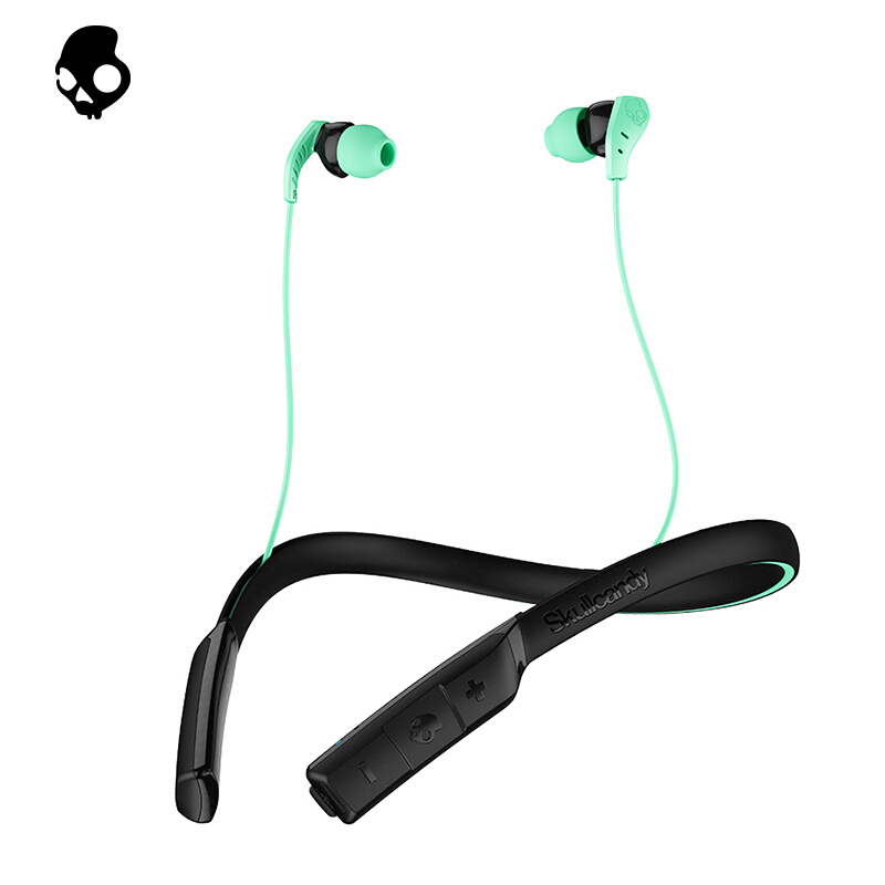 骷髅头(Skullcandy)METHOD WIRELESS S2CDW-K602 运动无线蓝牙耳机手机通话 薄荷绿