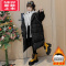 可莉允女童冬装外套羽绒棉服2022新款儿童宽松洋气棉衣中长款洋气衣服潮