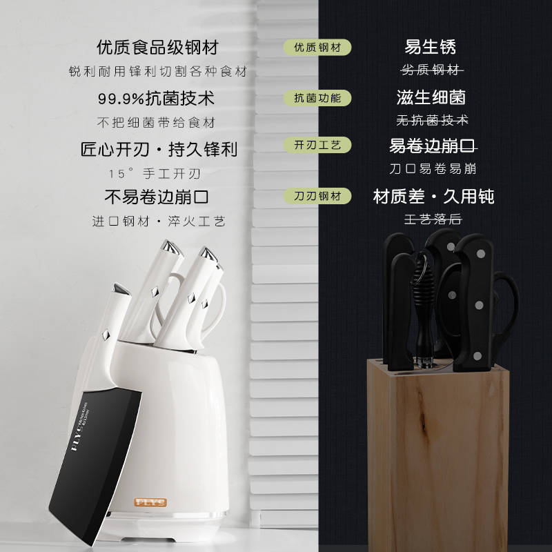 德国刀具套装厨房切菜刀砧板全套宿舍家用案板组合全套刀高清大图