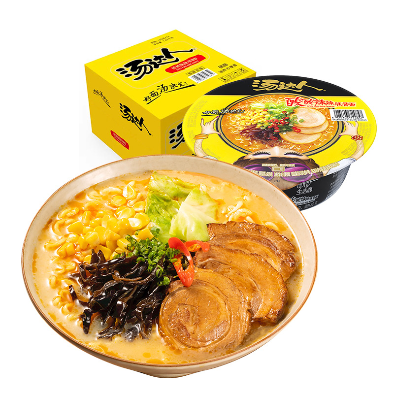统一 汤达人 酸酸辣辣豚骨面135g*12碗 方便面 整箱装高清大图