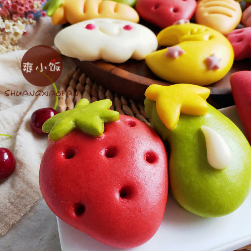 湛航 果蔬卡通奶香小馒头 无添加剂创意面点 儿童面食速食早餐 花样款