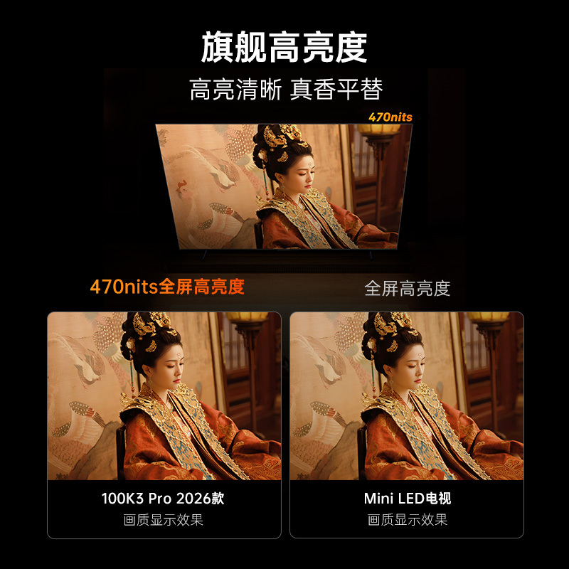 创维 酷开电视K3 Pro26款100英寸 288Hz deepseek护眼大内存商用系统100P3E Max高清大图