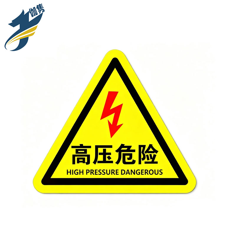 伽隽 警示标识贴 高压危险5*5cm 件