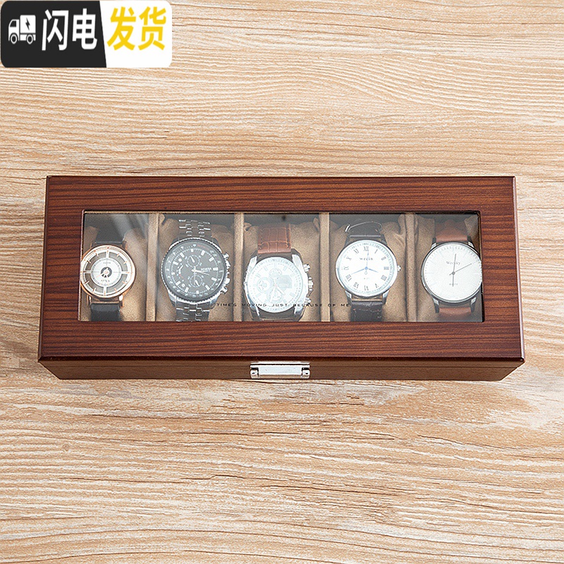 三维工匠乌金木质手表盒天窗表盒收纳盒简约家用手表收藏盒展示盒子放表盒高清大图