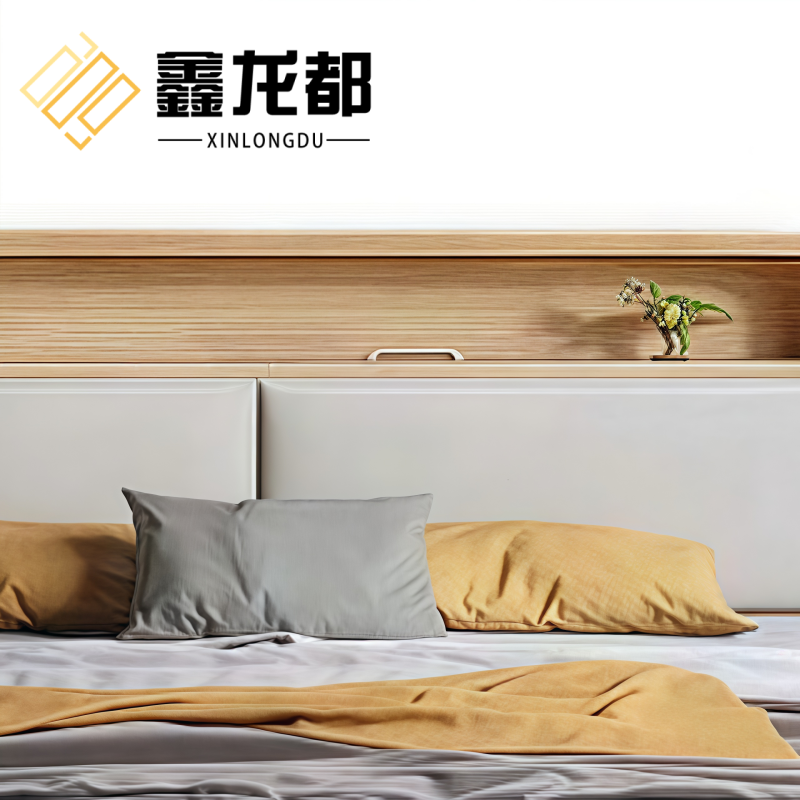 鑫龙都床橡胶木高清大图