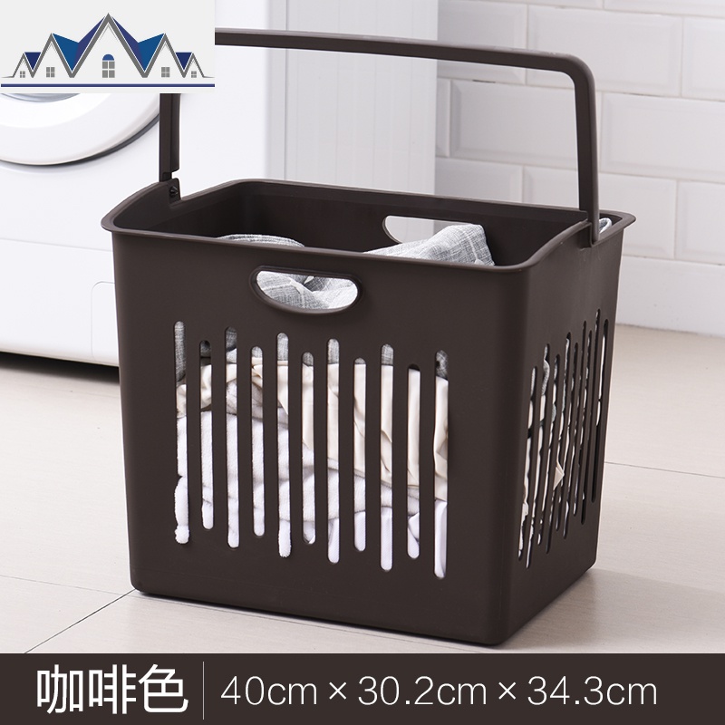 大号脏衣篮收纳筐脏衣服洗衣框塑料家用衣物桶装衣篓玩具装衣蓝筐 三维工匠收纳篮高清大图