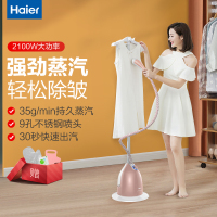 海尔(Haier)挂烫机HY-GD1802FG 粉金+白色 家用小型蒸汽手持电熨斗 挂立式熨烫机 迷你烫衣服