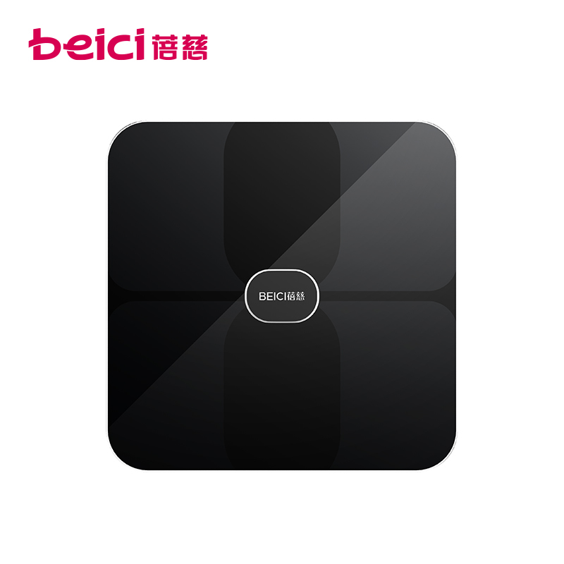 蓓慈(beici)电子秤BC516B智能家用体重秤健康秤USB充电蓝牙连接黑色