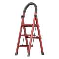 臻远 ZY-T135 多功能梯子家用折叠梯室内踏板楼梯 红色三步梯