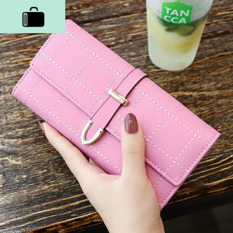 钱包女长款简约百搭大气时尚钱包女学生少女原宿式钱夹皮夹手拿包new