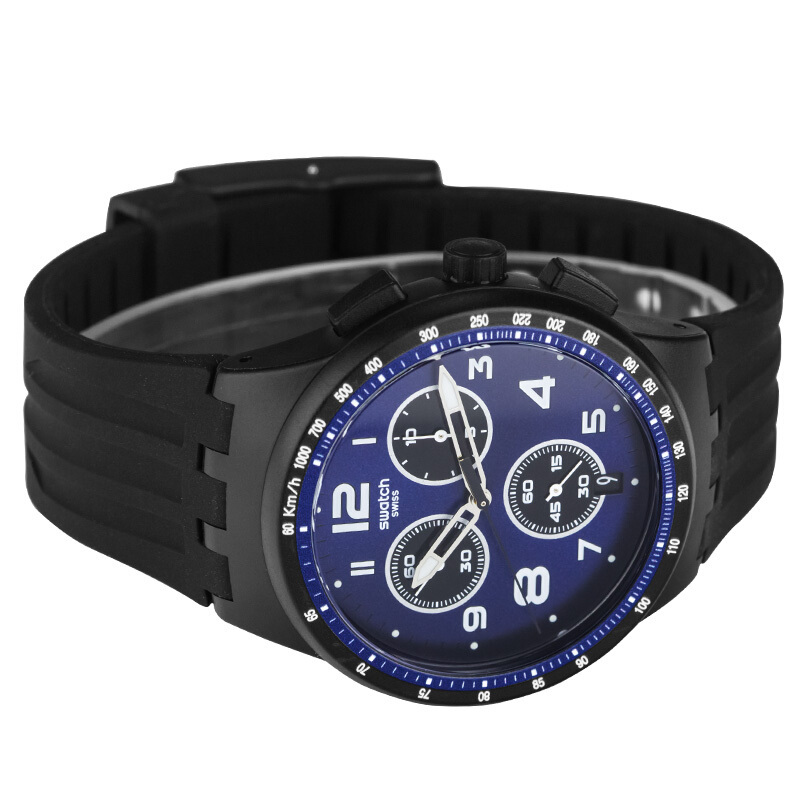 斯沃琪(SWATCH) 手表 果冻日历三眼计时 树脂 石英 男女通用表SUSB402
