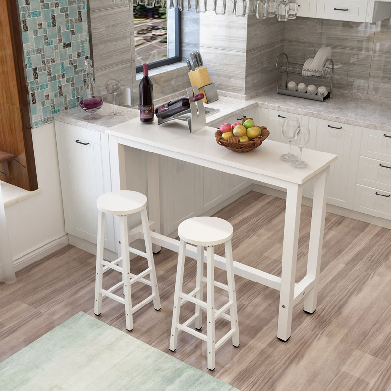 靠墙吧台桌家用靠窗阳台吧台闪电客长方形餐桌高脚桌椅组合长条桌窄