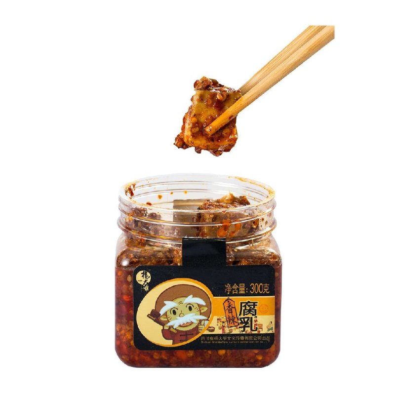 杨大爷夹江香辣豆腐乳300gx2瓶农家自制红腐乳四川特产拌面下饭菜