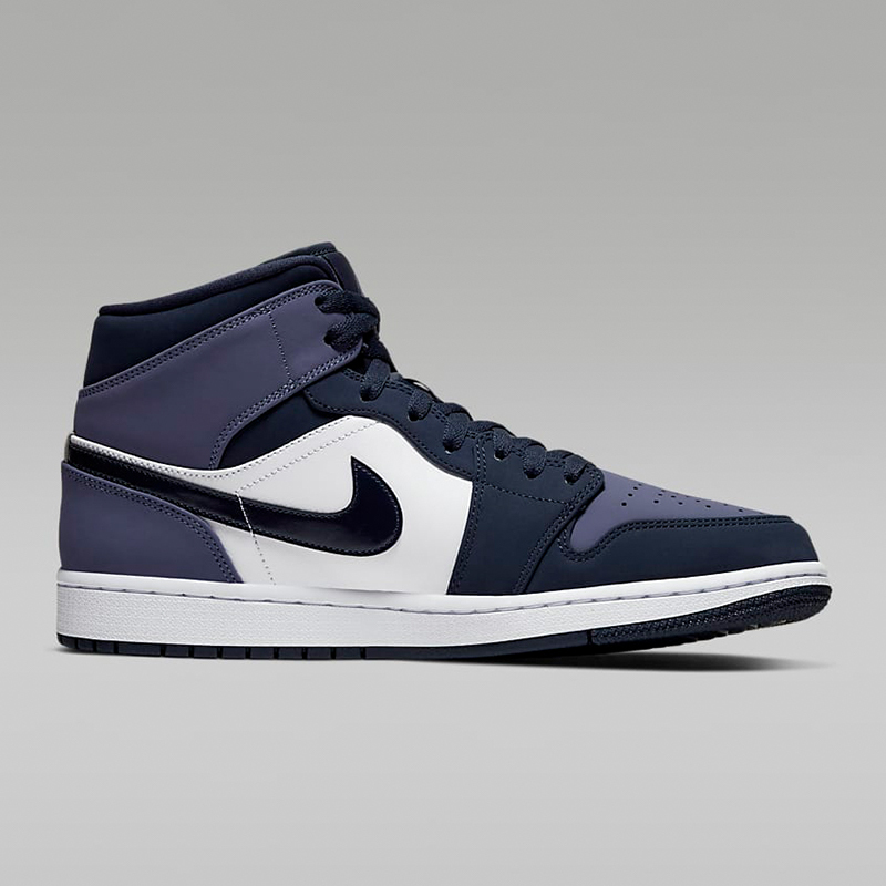 耐克jordan 1 aj1桑德紫 黑紫脚趾 中帮复古男鞋篮球鞋554724-445