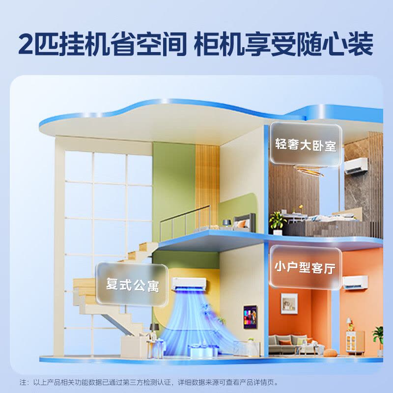 美的(Midea)空调挂机酷省电2匹家用一级能效变频冷暖客厅卧室工厂办公室商铺用官方正品KFR-46GW/N8KS1-1图片