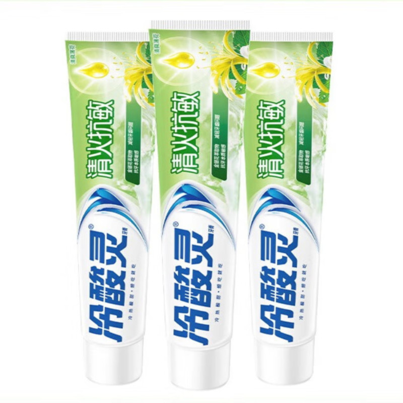 冷酸灵(LESENING) 草本抗敏感牙膏升级版180g*3支 富含金银花成分减轻牙龈问题