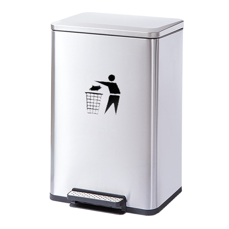 圣承启 脚踏垃圾桶 不锈钢个高清大图