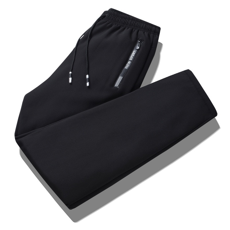 啄木鸟男士羊羔绒休闲裤冬季运动加绒加厚直筒运动裤防风防水棉士高清大图