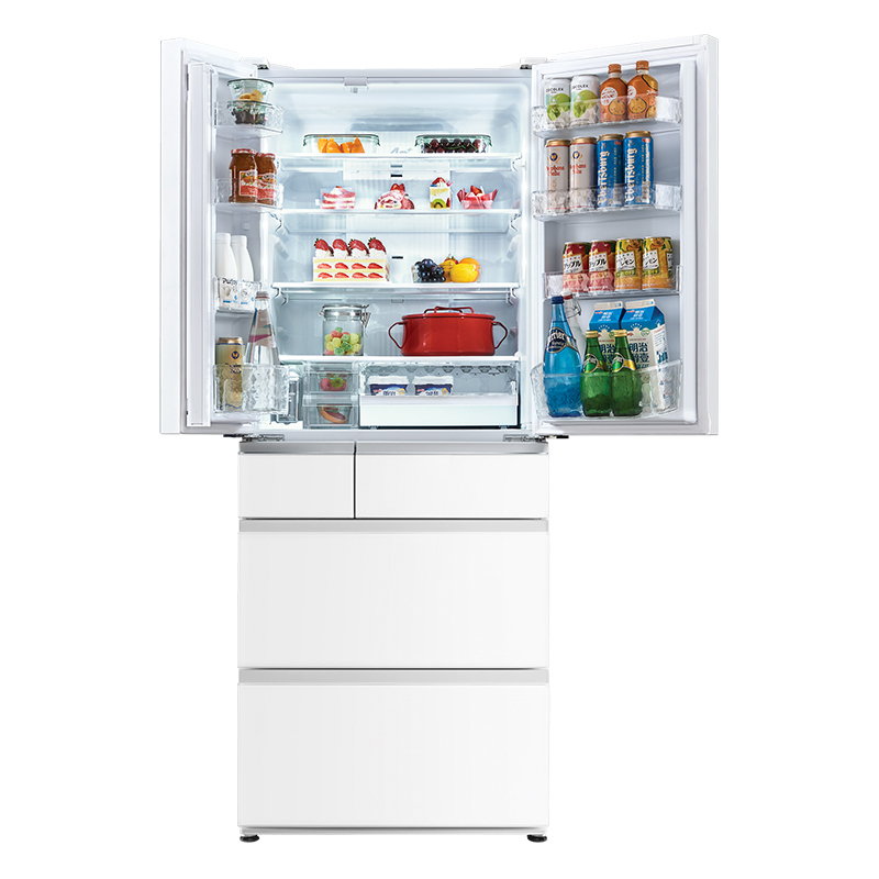 松下 NR-EF50TX1-W 498升多门家用电冰箱 AG银离子技术 -3°微冻保鲜 玻璃面板自动制冰 白色高清大图
