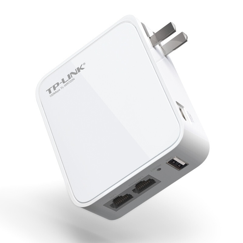 TP-LINK TL-WR720N 150M迷你型3G无线 路由器 便携式家用AP随身WIF 酒店家庭户外环境通用