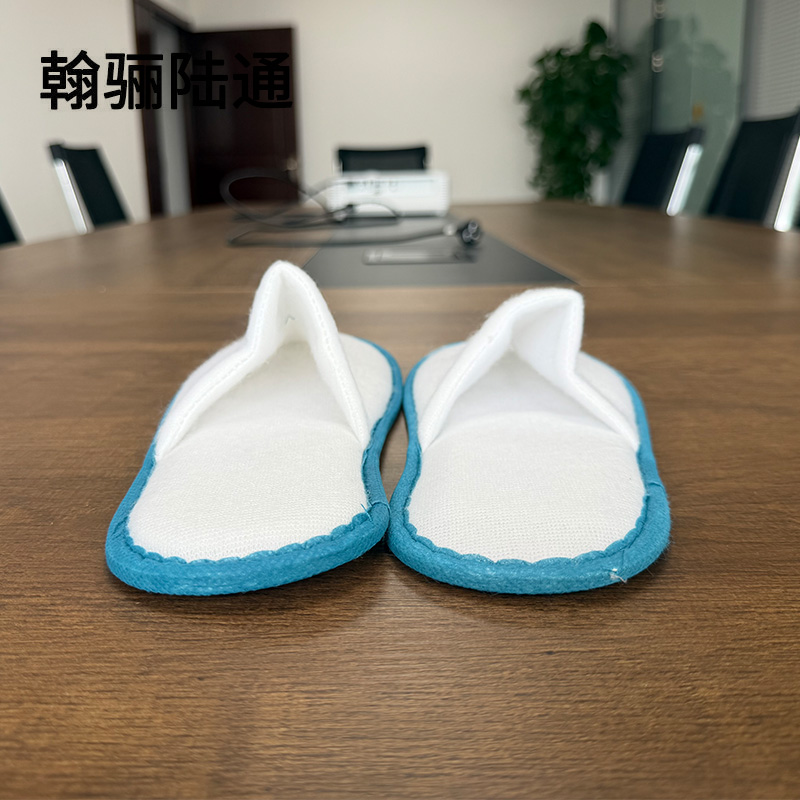翰骊陆通 一次性拖鞋点珠防滑底拉毛绒 28*11cm 双高清大图