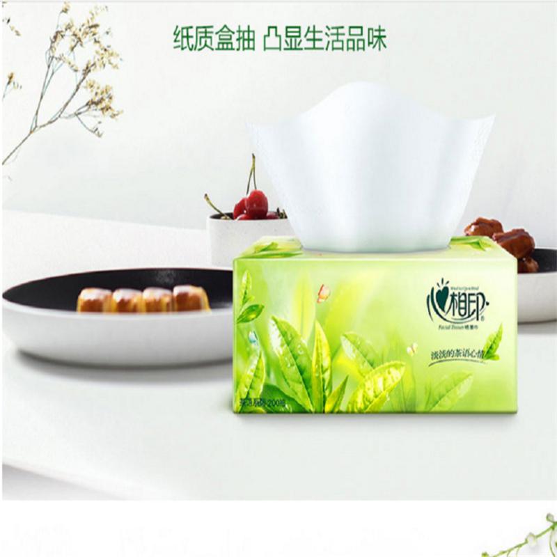 心相印抽纸 茶语系列 2层200抽纸*3盒 软抽 JH