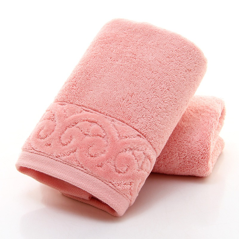 丽佳邦加厚素色纯棉毛巾145克 正品长绒棉纯棉毛巾粉色35*78