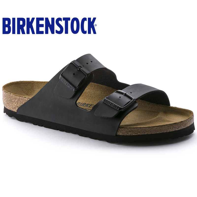 德国勃肯Birkenstock 两扣人造皮革材质男女通用中性软木凉拖鞋Arizona