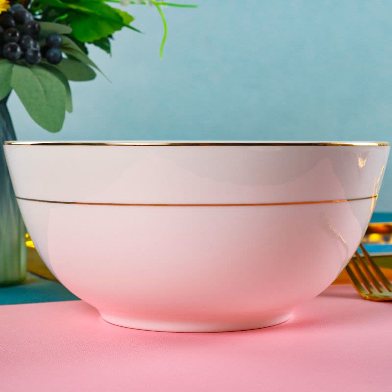 北国风光骨瓷餐具套装14头黄金线TS-0014套图片