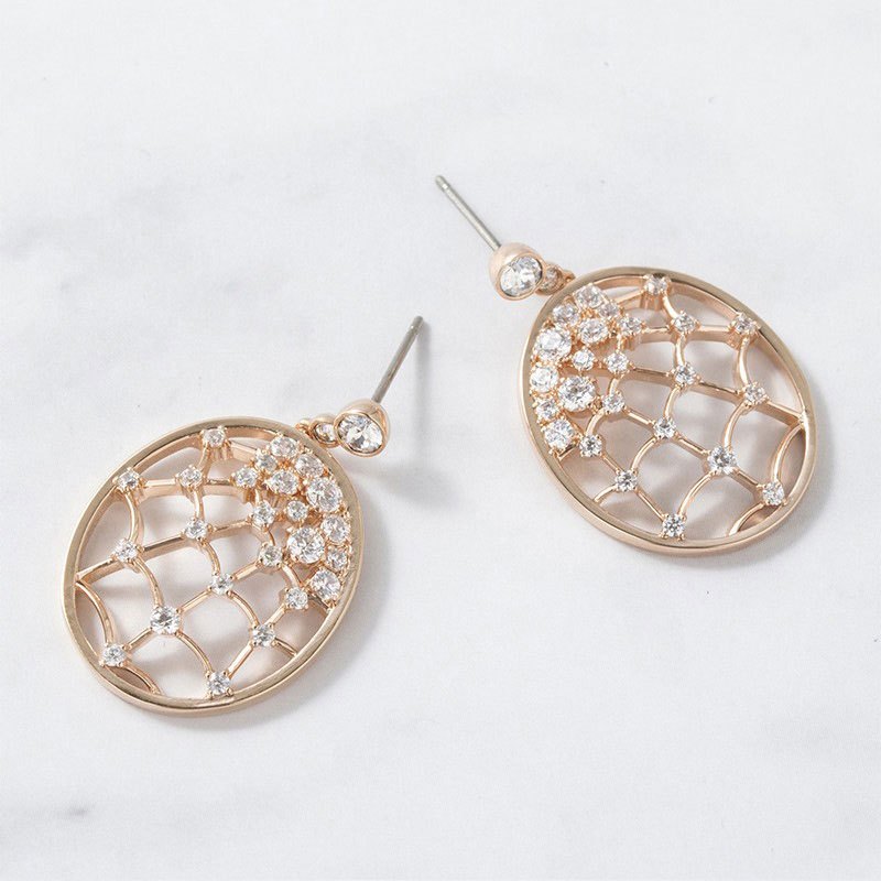 Swarovski 施华洛世奇 女士人造水晶冰点蛛网耳饰 5488406