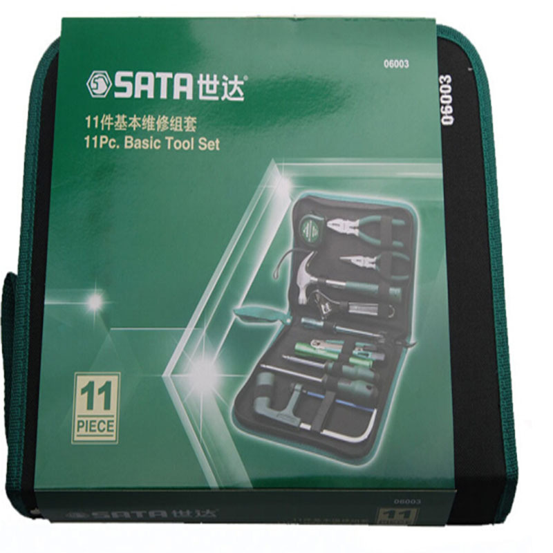 世达(SATA)06003 家用维修五金工具 基本组套 电工综合组套11件套装