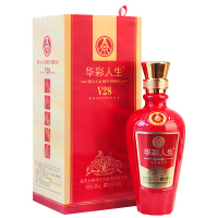 五粮液出品 华彩人生 V28 浓香型白酒 52度 500ml 单瓶装