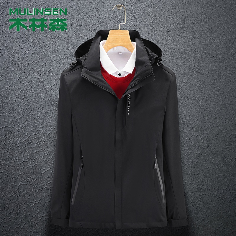 木林森(mulinsen)2021新款风衣男女夹克外套户外风衣情侣时尚潮流骑手