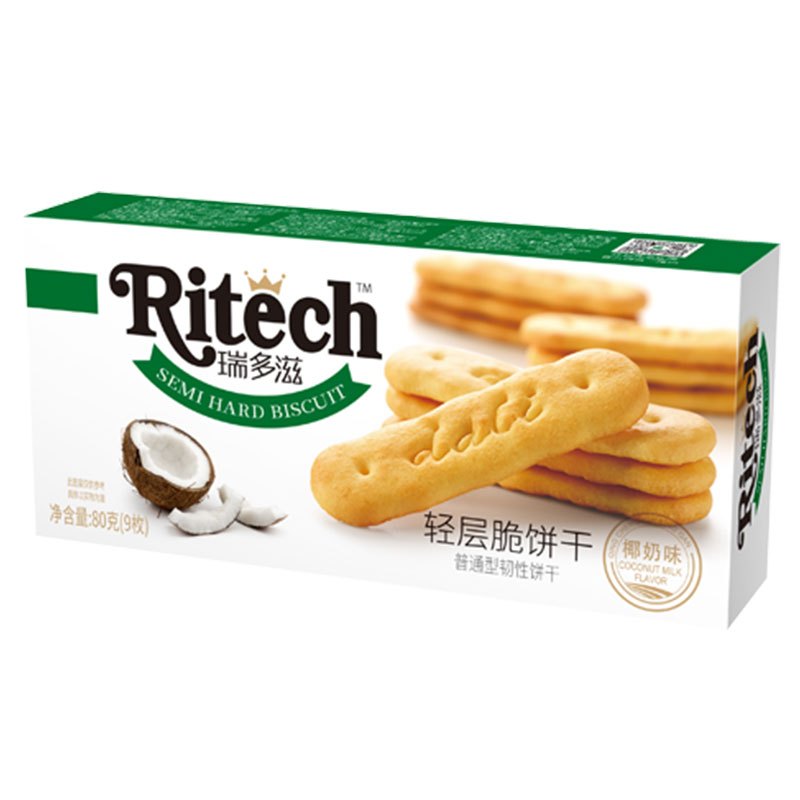 好吃点瑞多滋轻层脆80g椰奶味*2盒