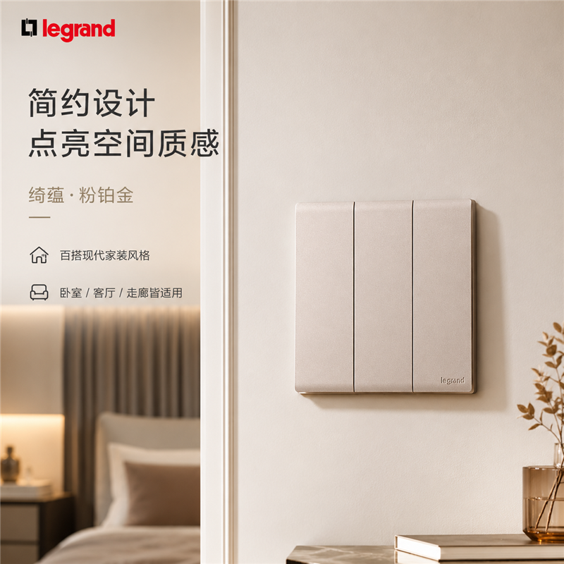 罗格朗/LEGRAND 三位双控开关 暗装F6C/33/2/3A-C2 个高清大图