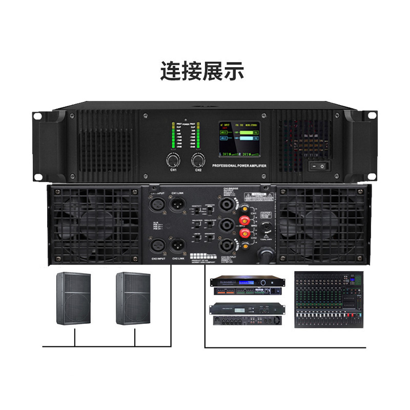 润普Runpu RP-ETGF800 国产化会议音频系统扩声设备/音响立体声功放/自适应大功率专业数字功放机高清大图