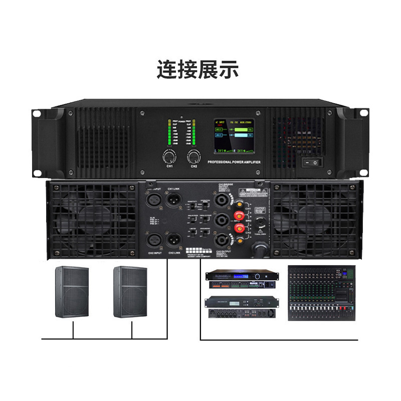 润普Runpu RP-ETGF800 国产化会议音频系统扩声设备/音响立体声功放/自适应大功率专业数字功放机