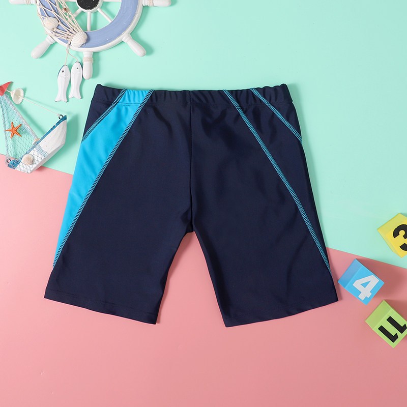 儿童泳裤男童童7-10岁五分平角裤青少年学生速干泳装m1
