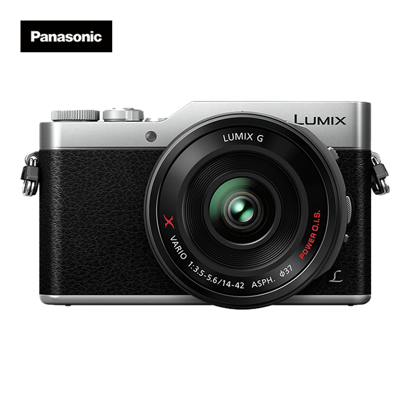 松下(Panasonic)GF9X微型单电套机(14-42mm电动镜头)4K美颜自拍神器、触摸翻转屏、WIFI传输 复古