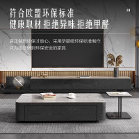 苏宁家具意式岩板茶几电视柜组合客厅网红边几-卡尔适1058