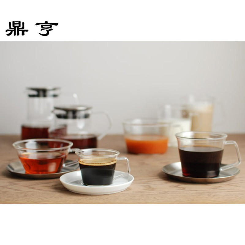 鼎亨现货|日本 CAST咖啡杯碟玻璃杯 茶杯碟配套不锈钢杯碟瓷杯碟