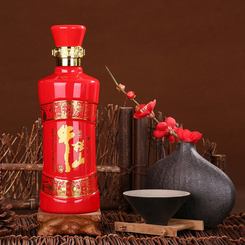 百年牛栏山鸿运老酒浓香型白酒52度500ml6瓶整箱装送礼佳品